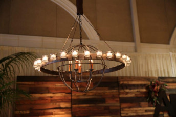Iron Orb Chandelier inside Candle Chandelier