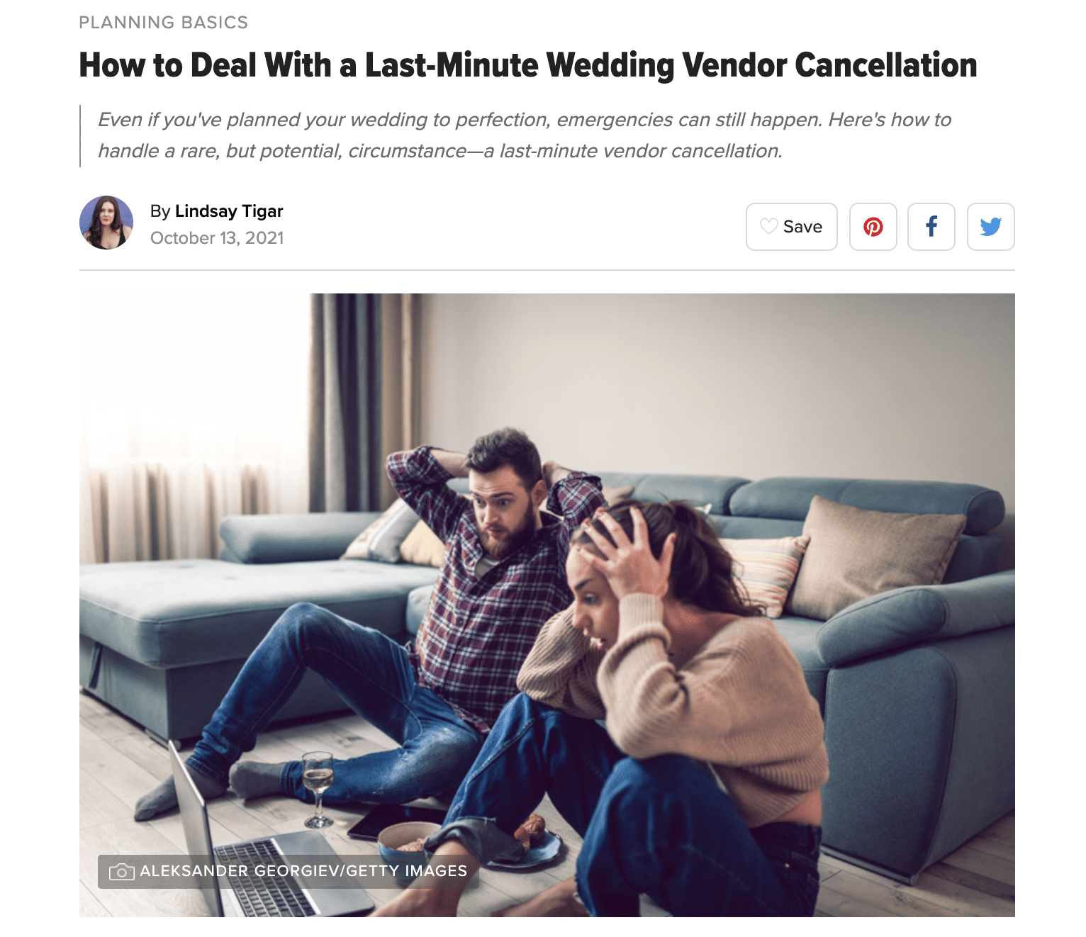 vendor cancellation - weddingwire