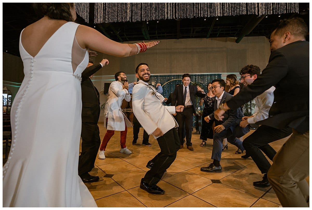 dance performance by the groom and groomsmen