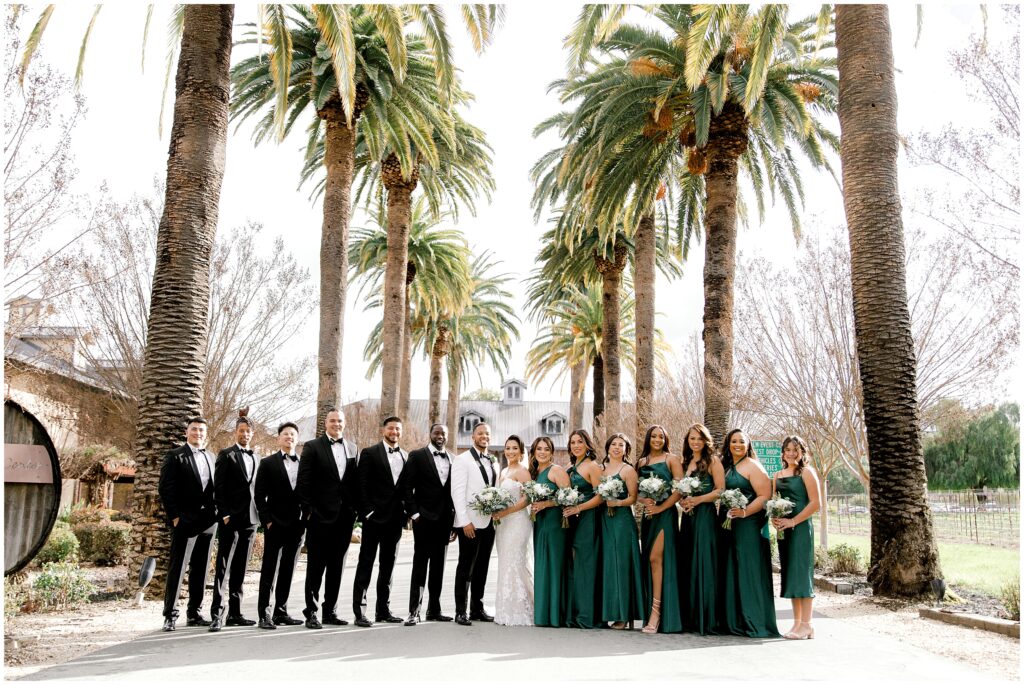 wedding party at palm event center