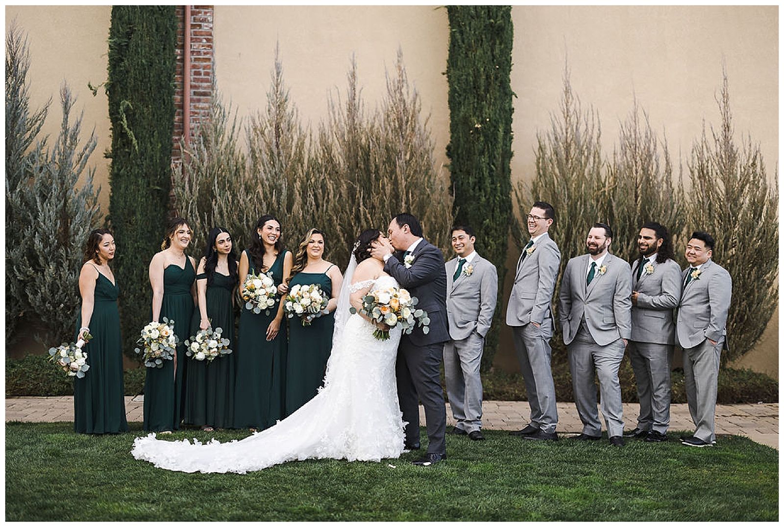 wedding party palm event center wedding