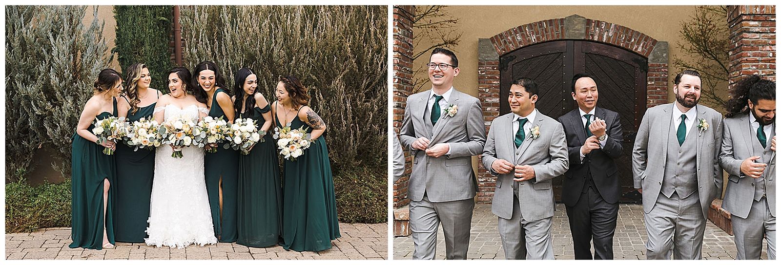 bridesmaids and groomsmen