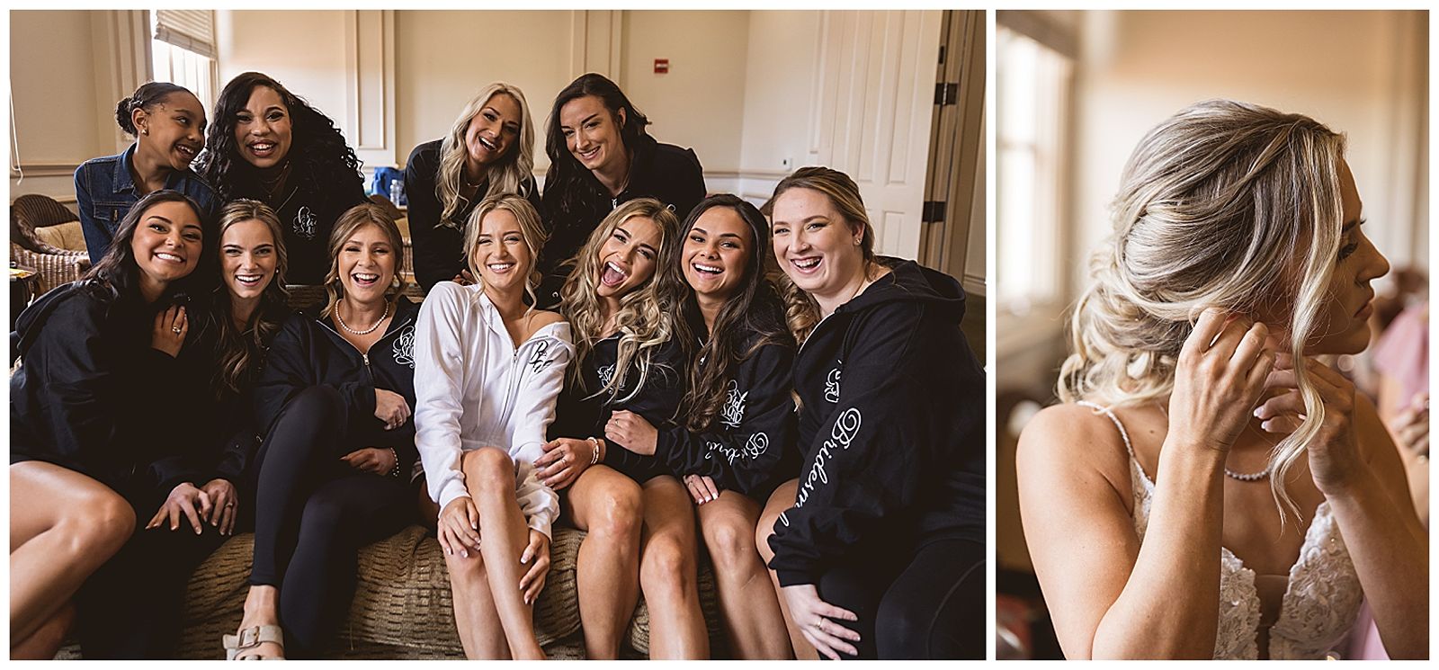 bridesmaids getting ready