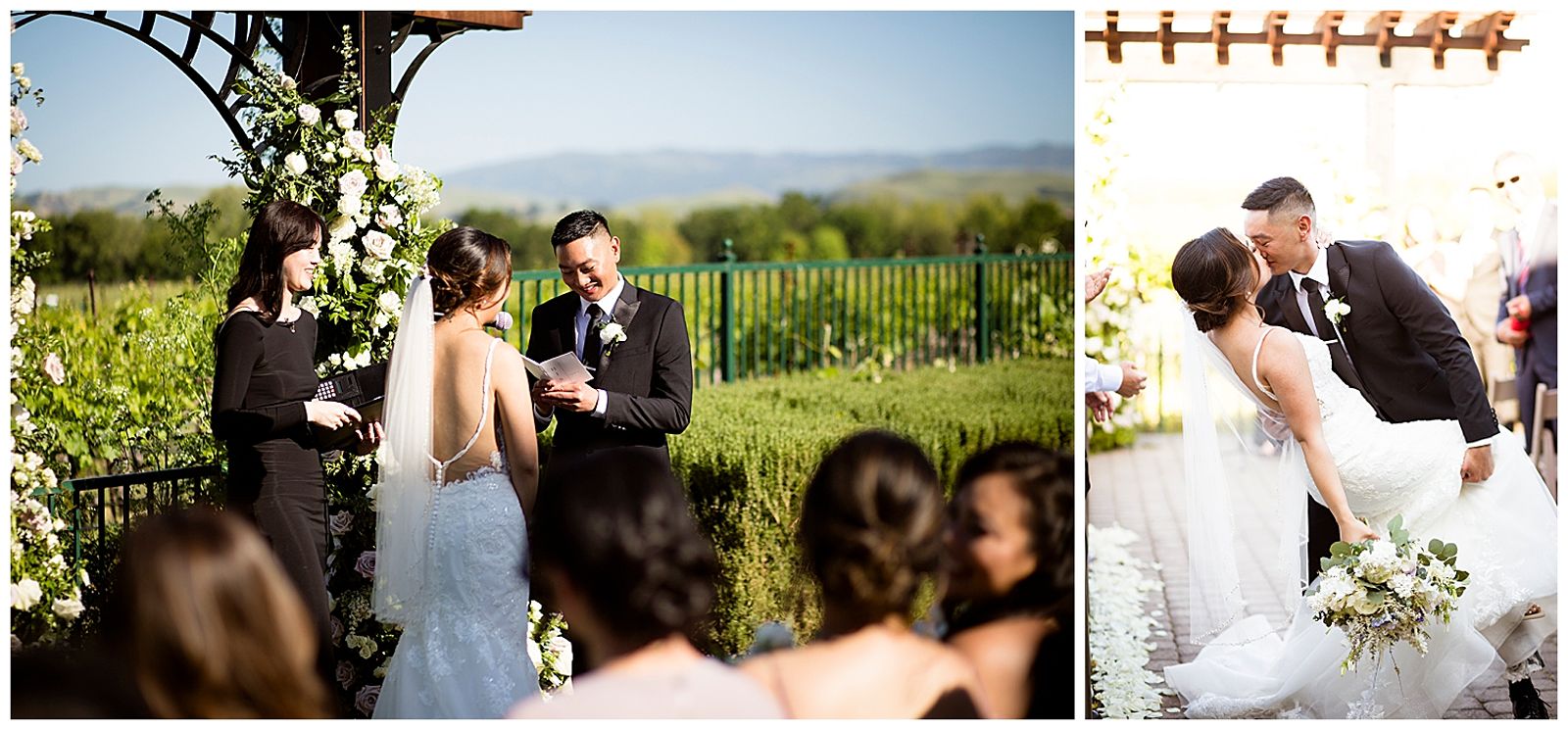 wedding ceremony at palm event center