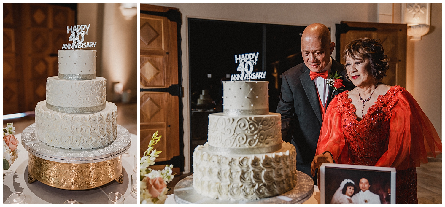 cake cutting 40th anniversary 
