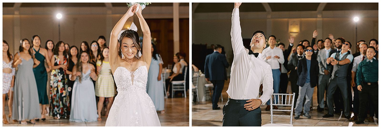 bouquet and garter toss