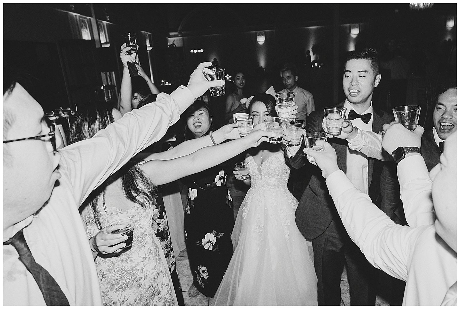 wedding guest cheers