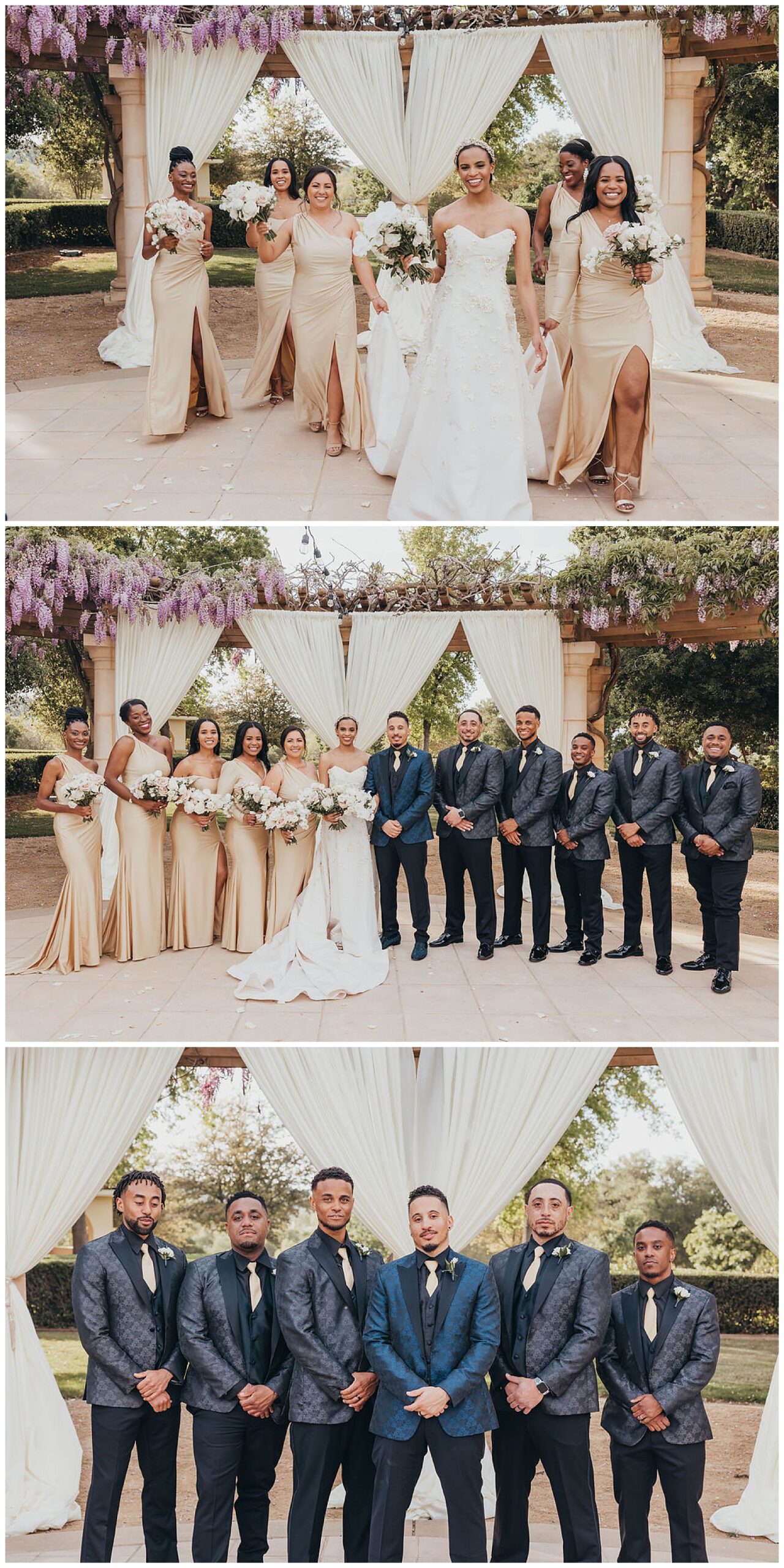 wedding party A Neutral-Toned, Spring Wedding in Ruby Hill