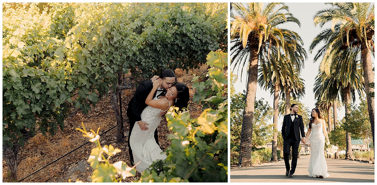 palm event center bride and groom