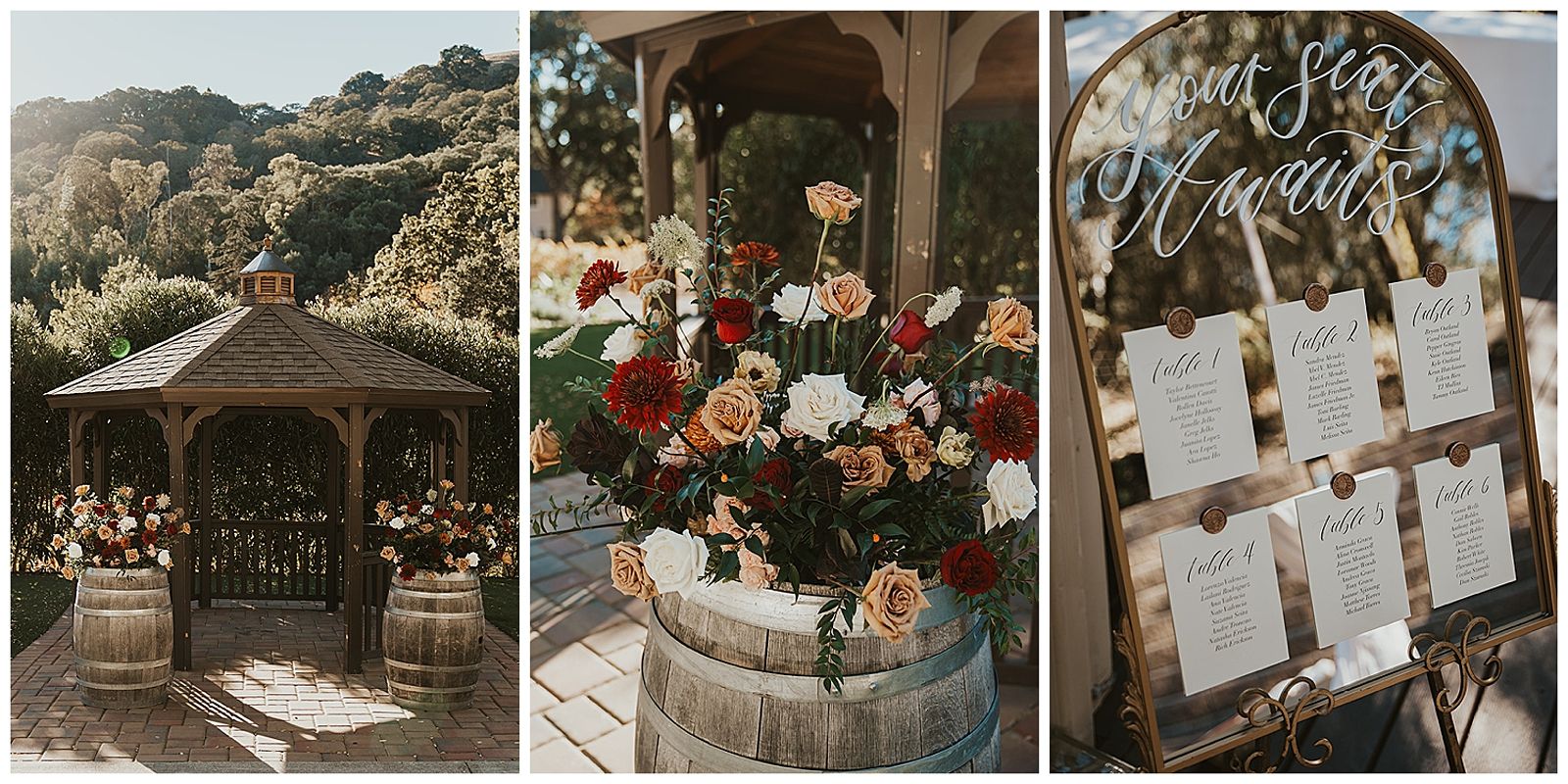 Elliston Vineyard wedding in the fall