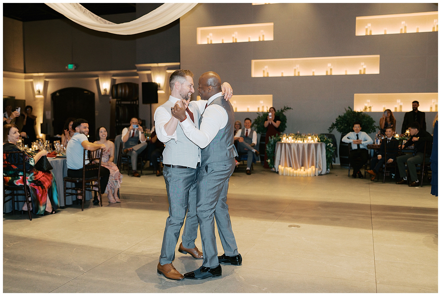 First dance palm event center vineyard wedding