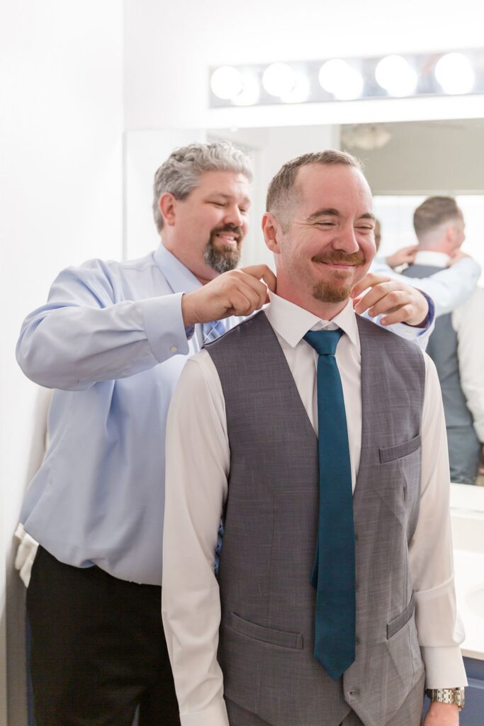 groom getting ready