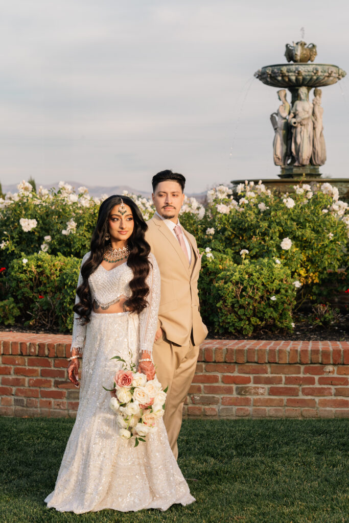 winery wedding couple