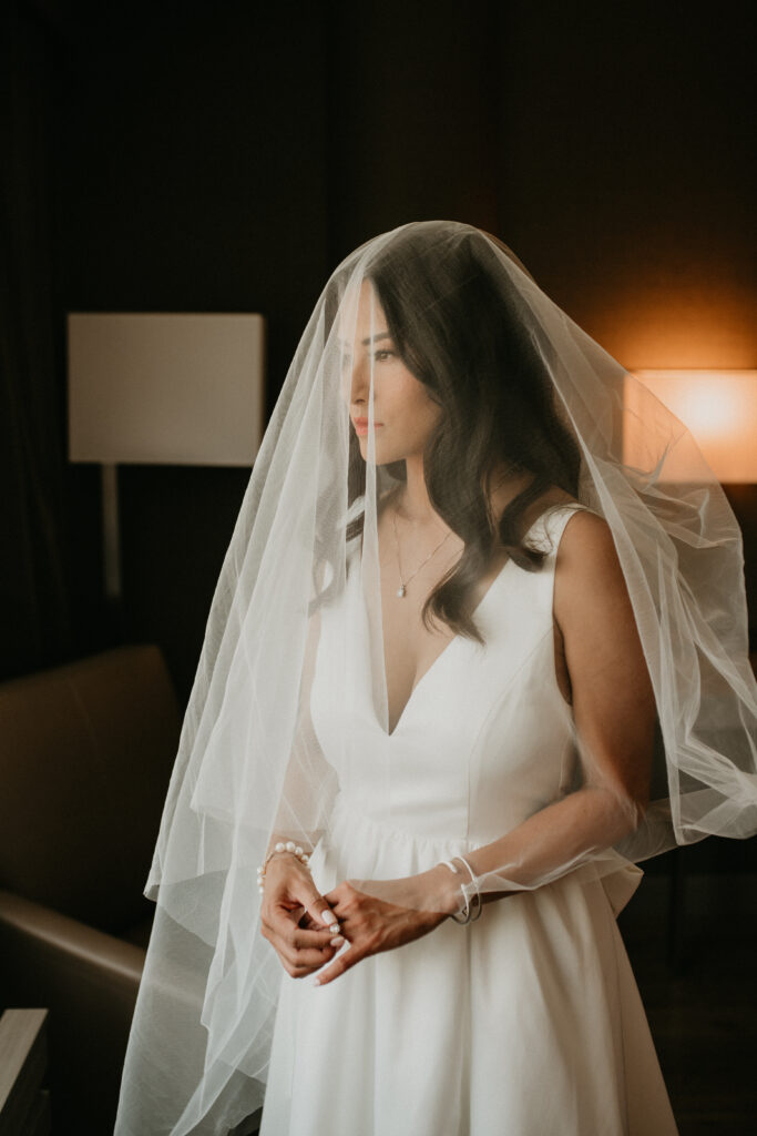 bride with veil