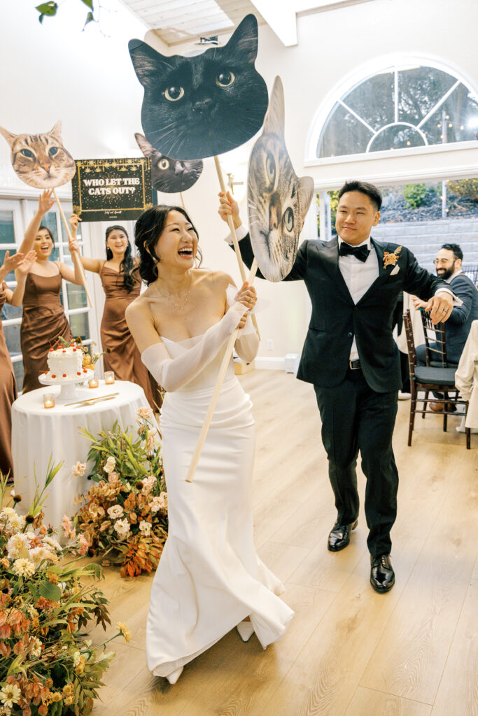 bride and groom grand entrance