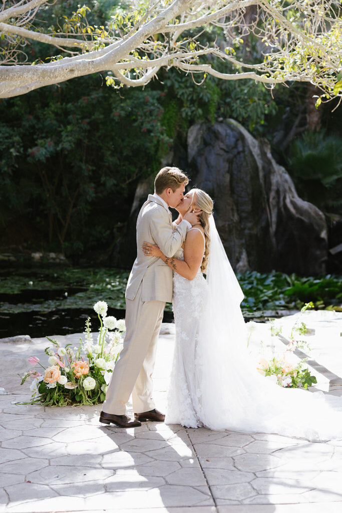 Wedding Couple Kissing